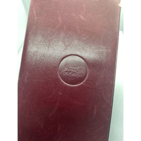 Authentic Celine Paris Burgundy Red Leather Long Slim Wallet - Picture 9 of 10